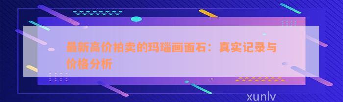 最新高價拍賣的瑪瑙畫面石：真實記錄與價格分析